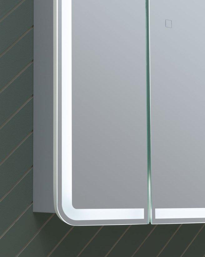 Зеркальный шкаф Aquanet Оптима 70 с LED подсветкой