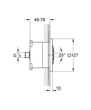 Боковой душ Grohe Rainshower F-Series 5" 27251000