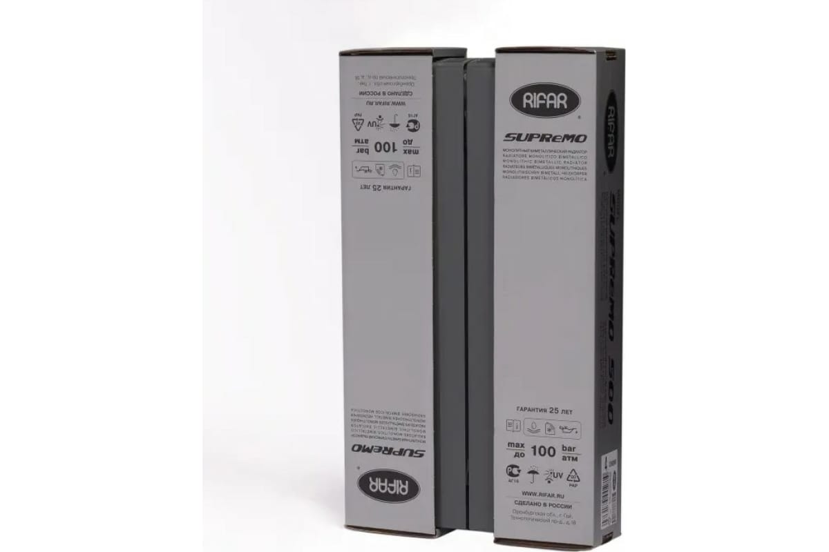 Радиатор Rifar SUPReMO 500x4 секции НП левый VL Титан S500-4 VL 7012