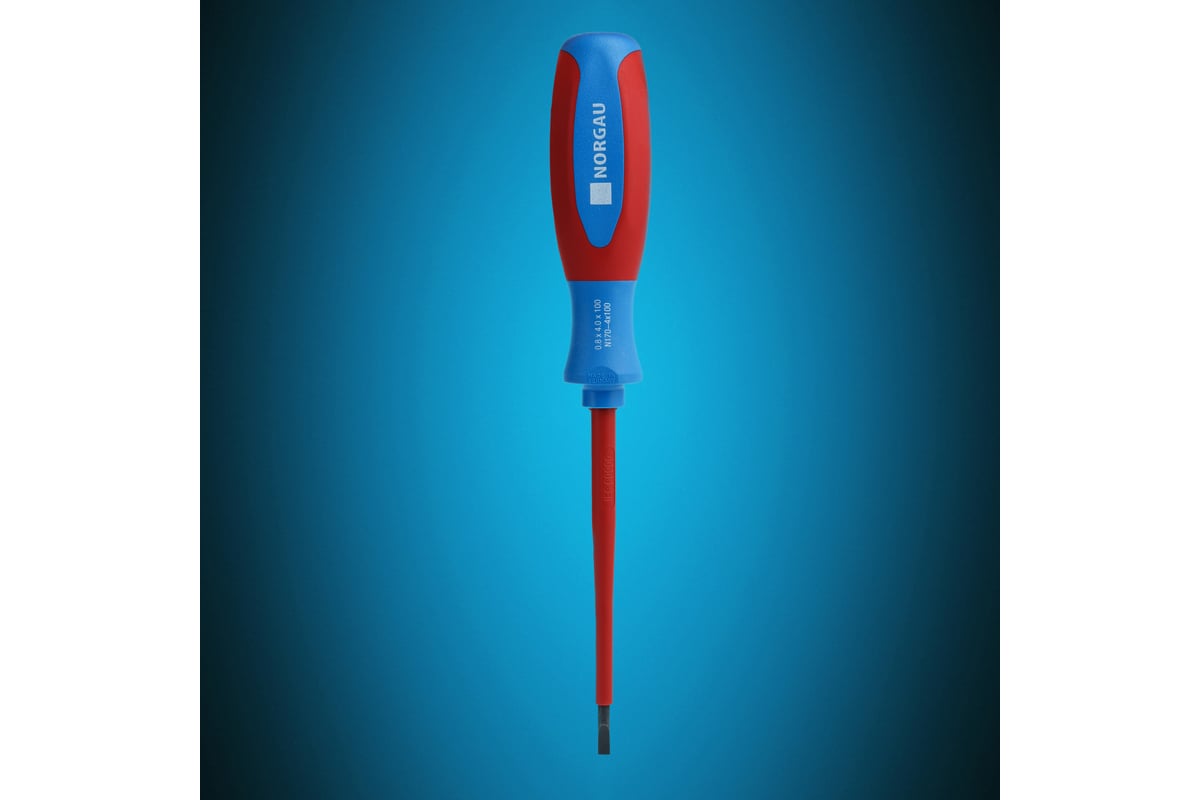 Шлицевая диэлектрическая отвертка Norgau 4x100 мм, тип N170-4x100 067062040