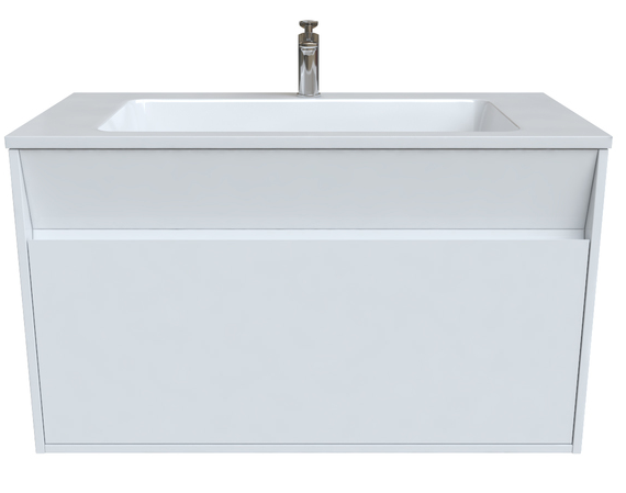 Мебель для ванной Iddis Esper 100 см подвесная с ящиками, белый