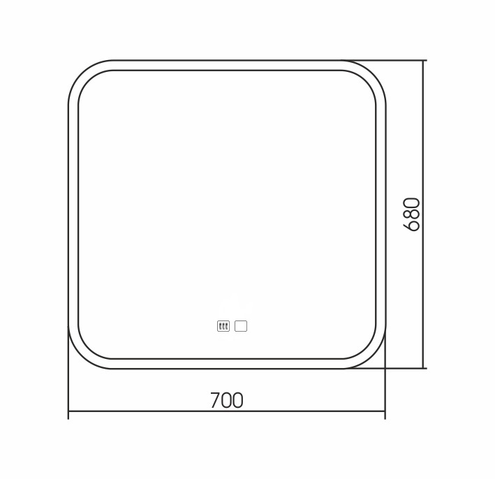 Зеркало Silver Mirrors Stiv neo 70x68 см с подсветкой, подогревом