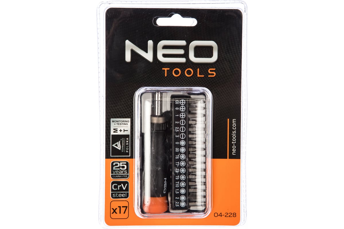 Насадки прецизионные с держателем Neo Tools 17 шт 04-228