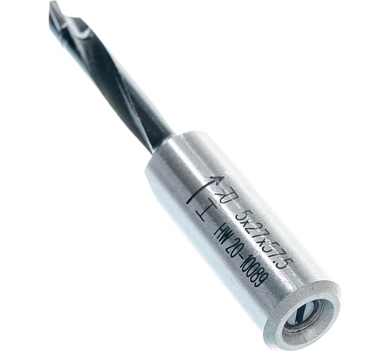 Сверло HW (5x27x57.5 мм; Z 2+2; S 10x27 мм; RH) для присадочного станка CMT 310.050.11