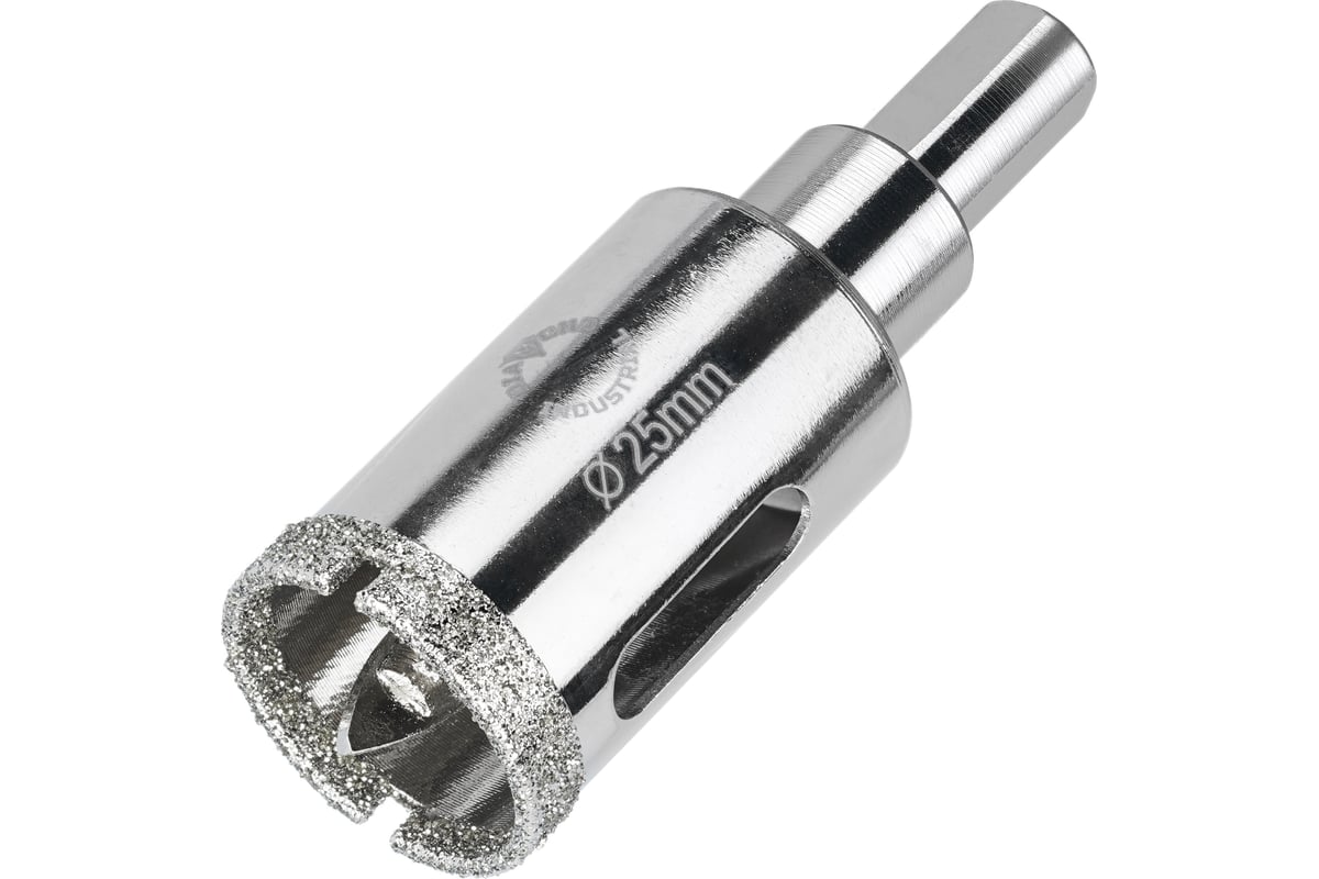 Коронка алмазная по керамограниту и керамике с центрирующим сверлом 25 мм Diamond Industrial DIDCSC025