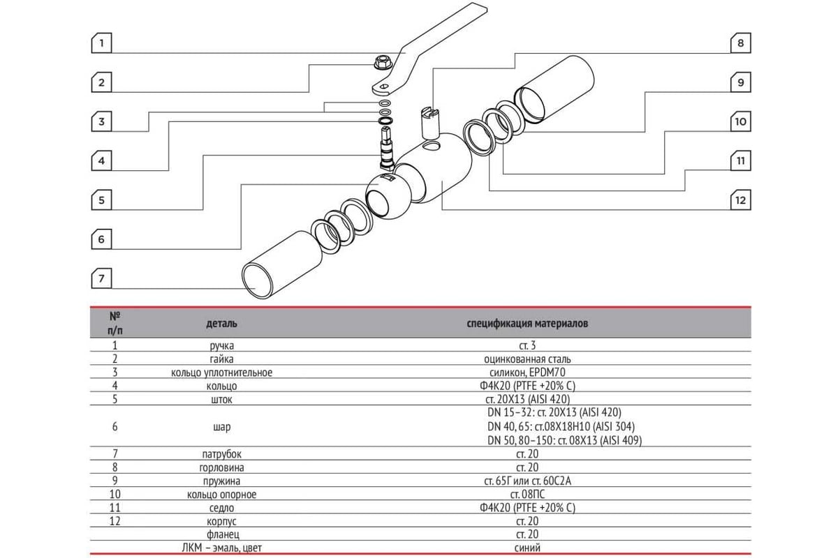 Шаровой кран Ci 11с67п DN 100 PN 16 (фланцевый) ТТ000013377