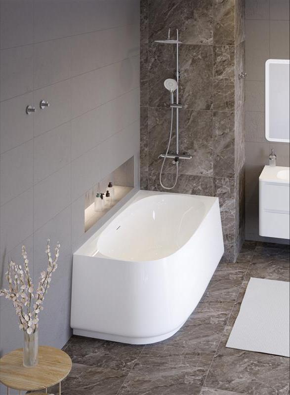 Акриловая ванна Cezares Lux CZR-LUX-CORNER-165-80-58-R 165x80 см белый, R