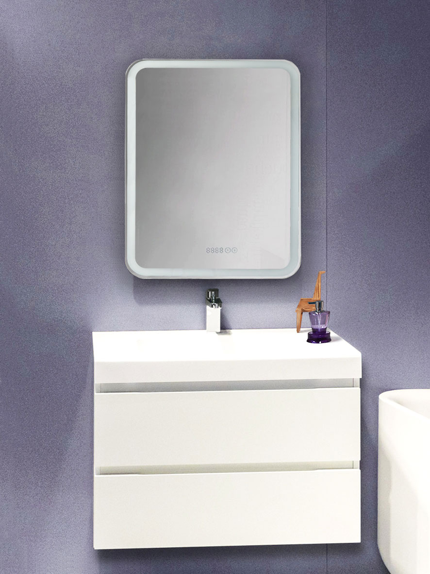Зеркальный шкаф Creto Attento 60 см с подсветкой, белый