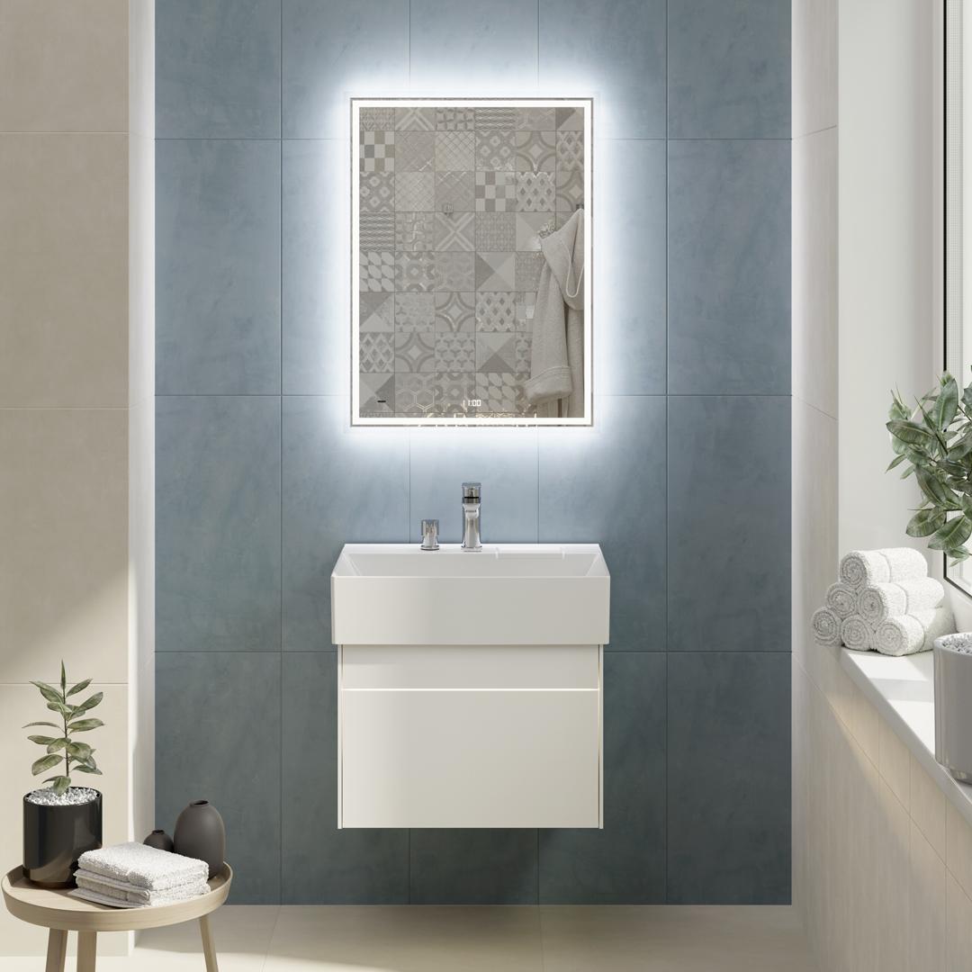 Тумба с раковиной Kerama Marazzi Logica 60 см 2 ящика, белоснежный