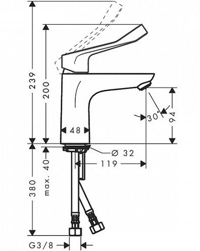 Смеситель для раковины Hansgrohe Focus Care 31915000