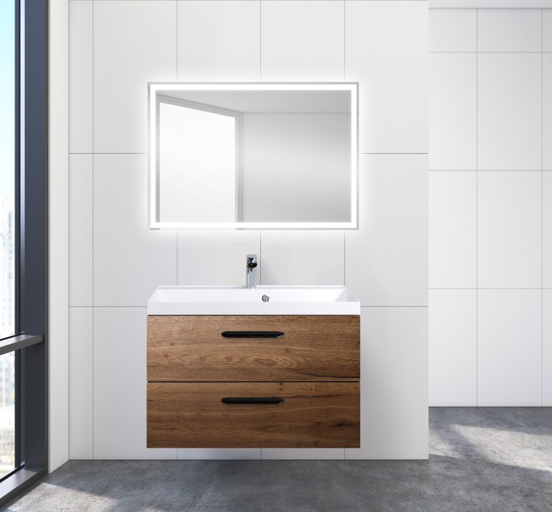 Тумба с раковиной BelBagno Aurora 80 см Rovere Tabacco