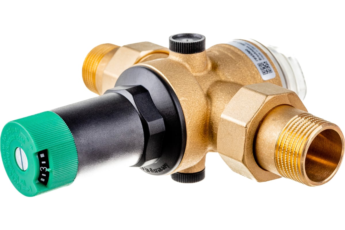 Клапан понижения давления на холодную воду Honeywell диапазон регулировки 1.5-6 атм D06F-1"A