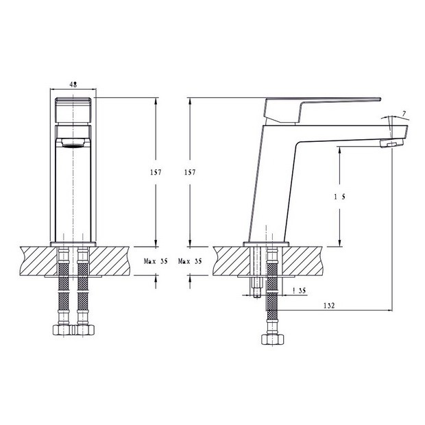 Смеситель для раковины Rush Thira TR3625-11