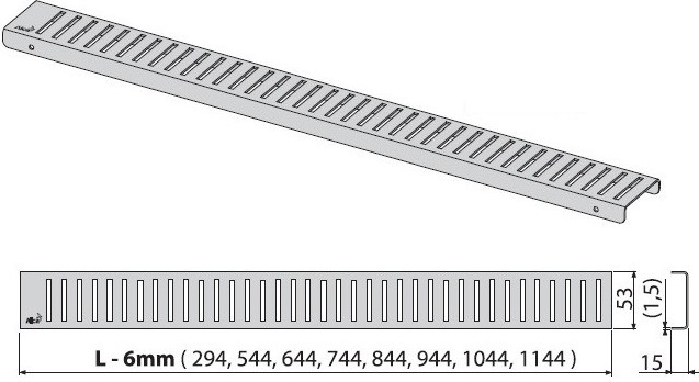 Решетка для трапа Alcaplast PURE-850L 85 см, хром
