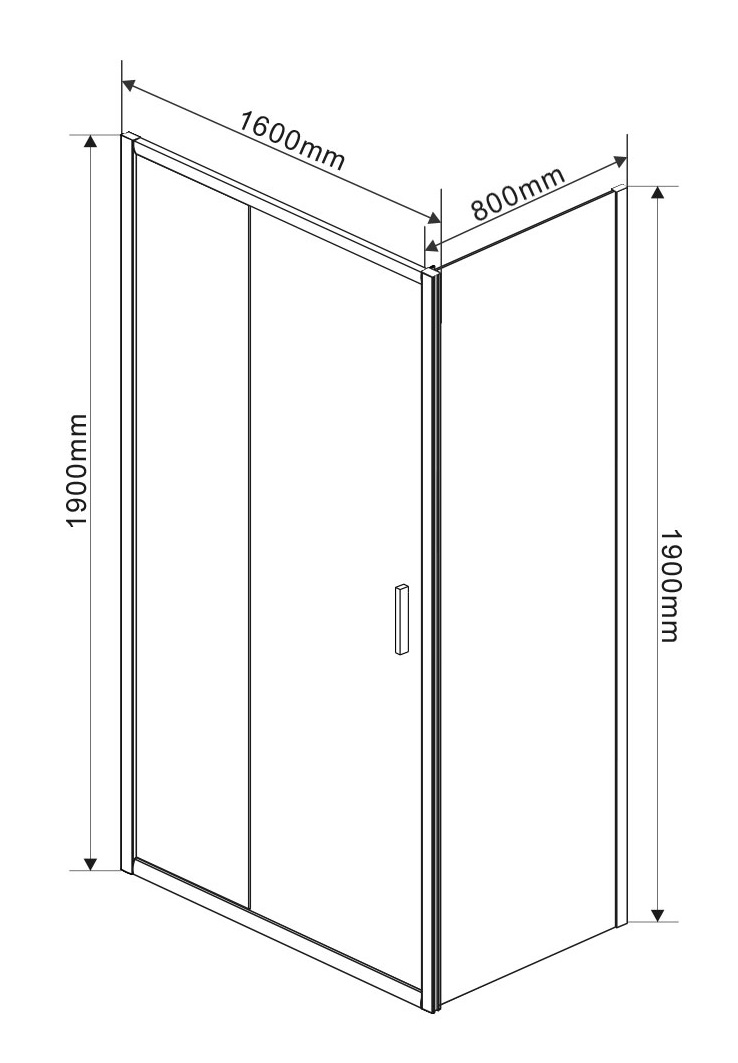 Душевой уголок Vincea Garda VSR-1G8016CH 160x80 хром, шиншилла