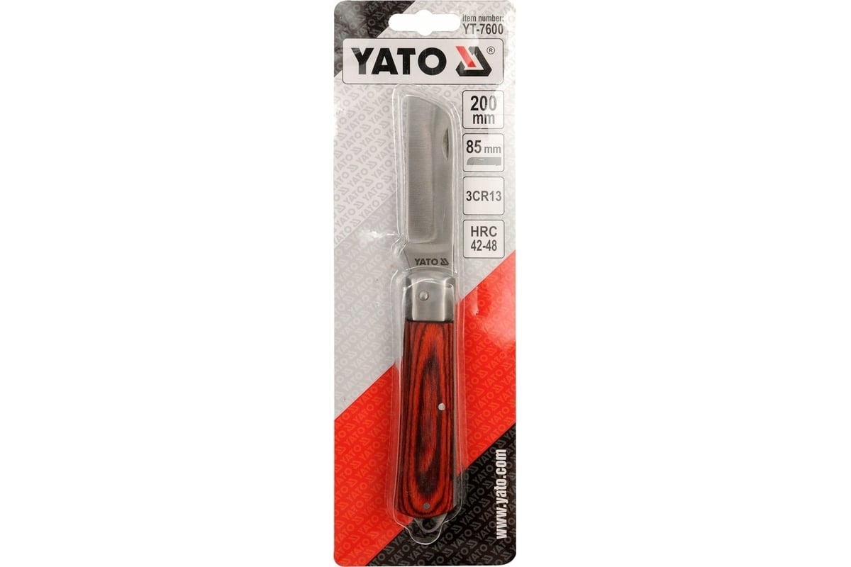 Нож электрика Yato складной YT-7600