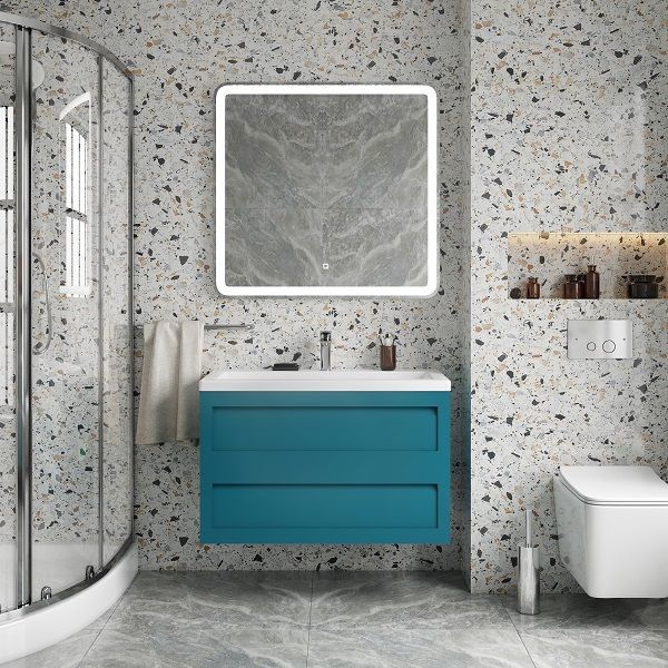 Мебель для ванной Art&Max Platino 90 см бирюзовый матовый