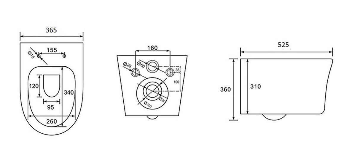 Подвесной унитаз SET Aquatek Ника-020 4в1, кнопка черный матовый