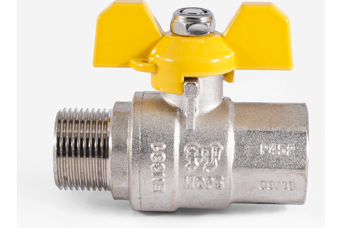 Шаровой кран для газа PROFACTOR PF GAS ручка бабочка, в/н 3/4 дюйма PF GBV 337