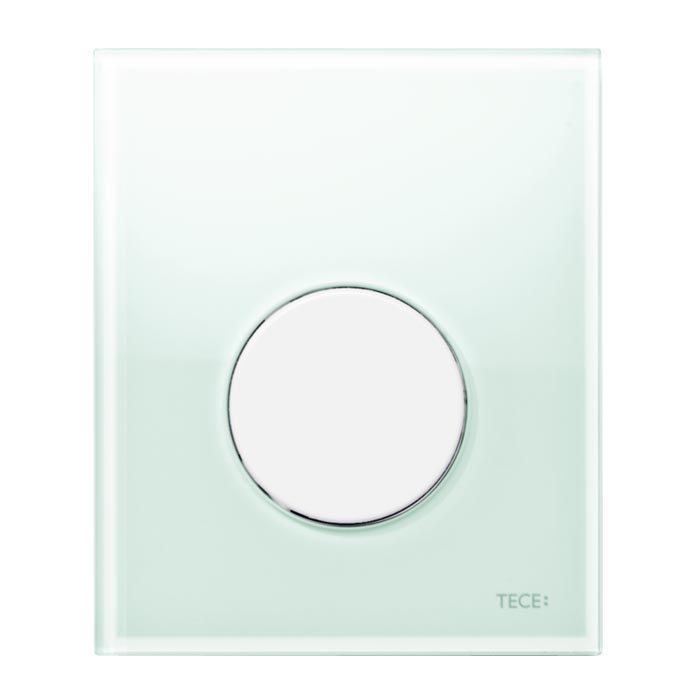 Кнопка смыва для писсуара TECE Loop 9242651 стекло, мятный зеленый/белый