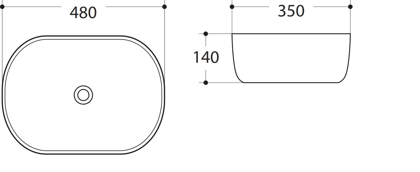 Раковина Art&Max AM-5006-X 48 см белый