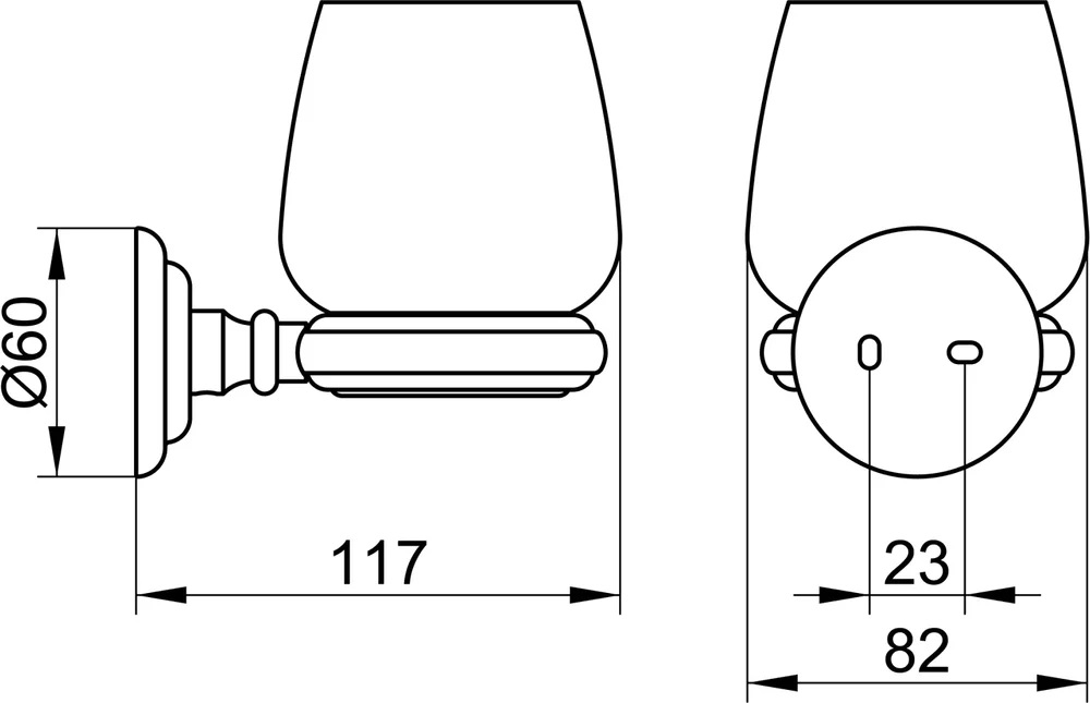 Стакан подвесной Keuco Astor 2150019000 с держателем