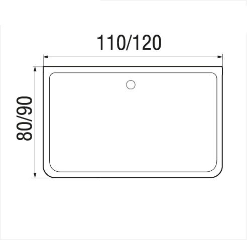 Поддон для душа Wemor 110/80/24 S 110x80 10000006061