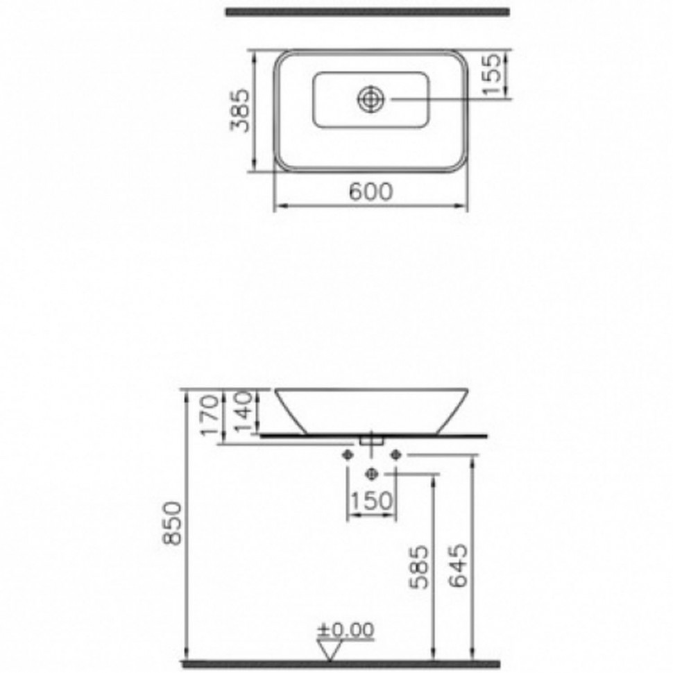 Раковина VitrA Geo 60 4425B003-0016