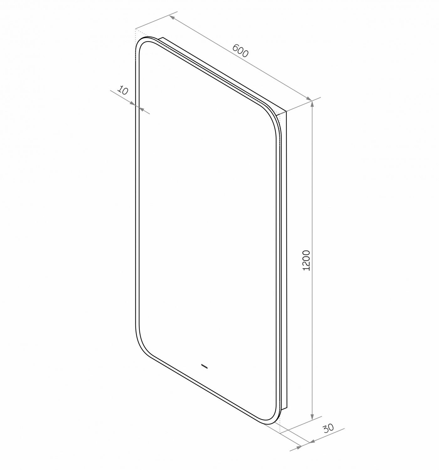 Зеркало Art&Max Siena 60x120 с подсветкой, AM-Sie-600-1200-DS-F