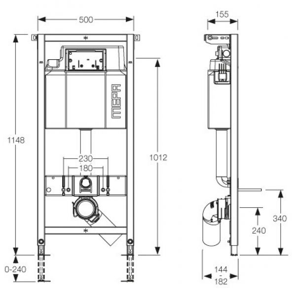 Инсталляция для унитаза MEPA VariVIT A31 512324, с кнопкой