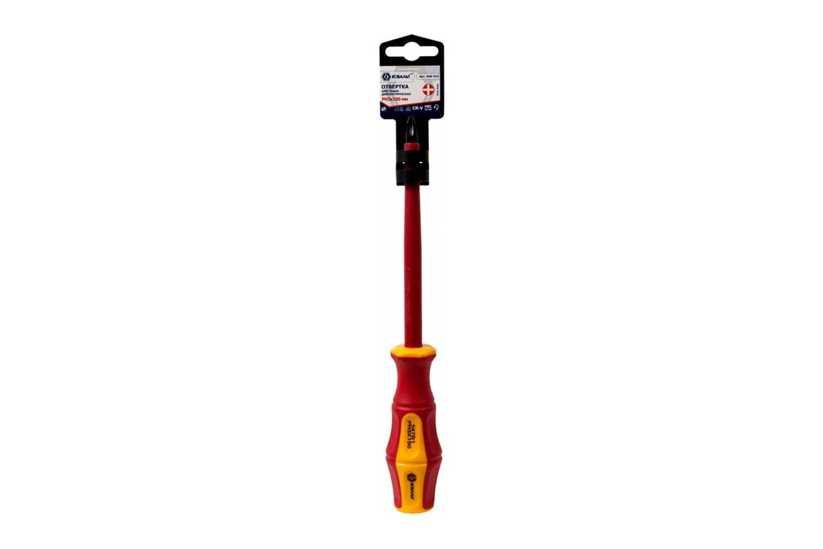 Отвертка диэлектрическая Ultra Grip PH-3 х 150 мм CR-V КОБАЛЬТ 646-515