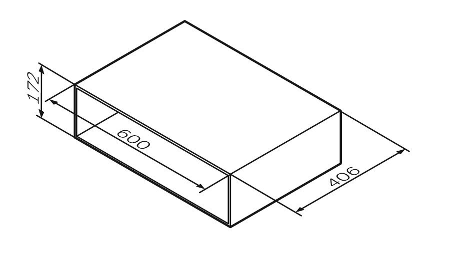 Подвесной ящик Am.Pm Gem 60 см орех