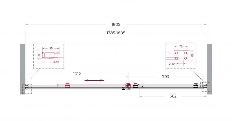 Душевая дверь BelBagno SOFT_CLOSE-2-BF-1-180-C-Cr 180x200 прозрачная, хром