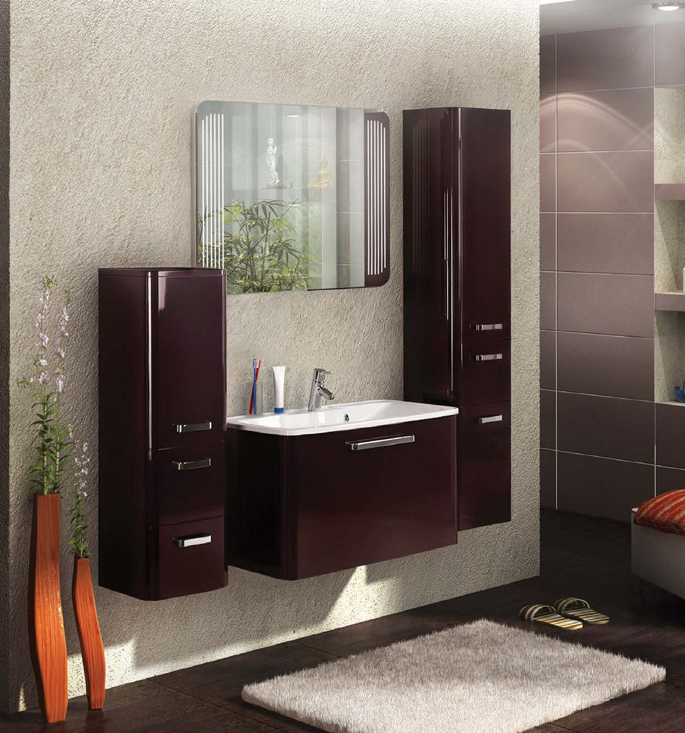 Шкаф пенал малый Акватон Валенсия L