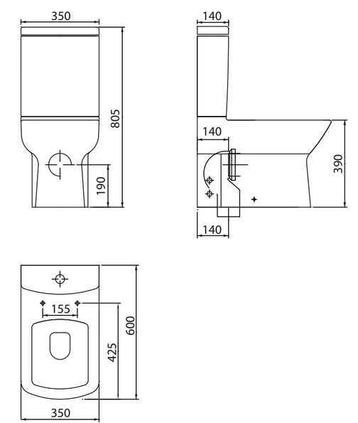 Бачок для унитаза Creavit Lara LR410-00CB00E-0000