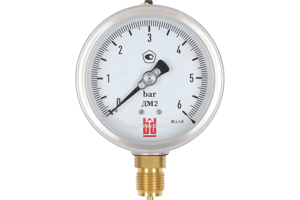 Манометр ДМ 2 100 Р (0-6) бар, кл.1.0, G1/2" BD 1152100013