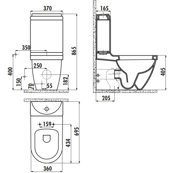 Чаша для унитаза Creavit Dream DR310.00100