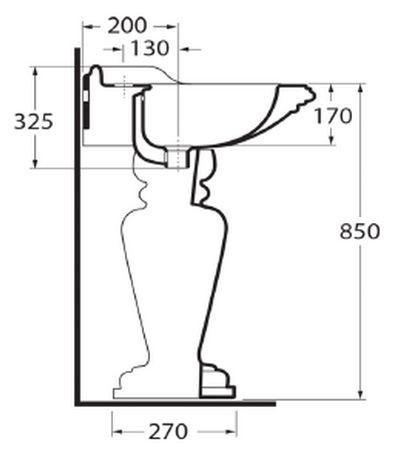 Раковина Migliore Impero 70 см ML.IMP-25.370.BI