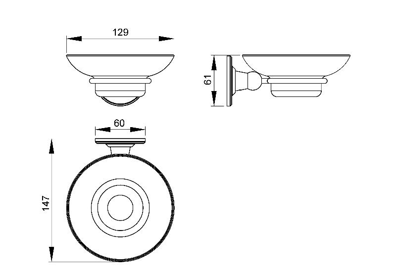 Мыльница Timo Nelson 150021/00 chrome