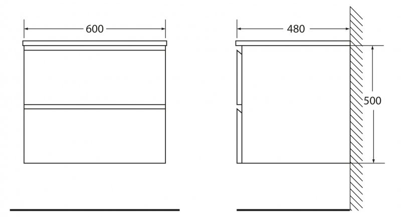 Тумба с раковиной BelBagno Luce 60 см Stone