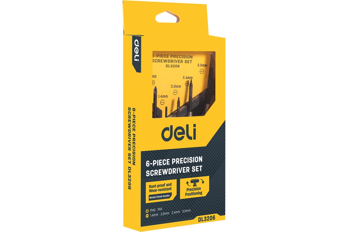 Набор прецизионных отверток Deli DL3206 6 шт. 98384