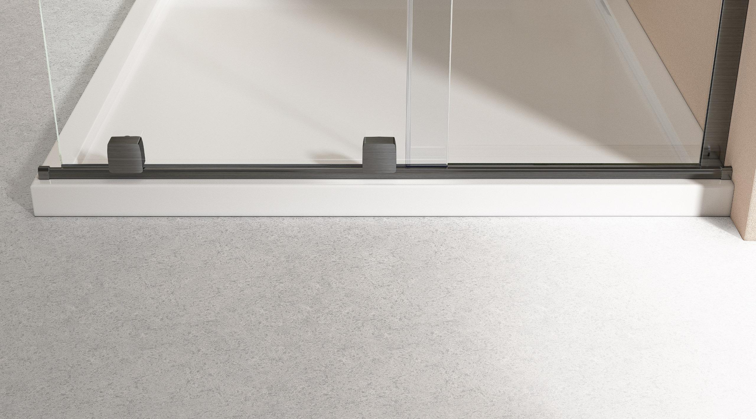 Душевая перегородка Vincea Волк-Ин (Walk-In) VSW-4WSL120CLGM-R 120x200 вороненая сталь, прозрачное, правая
