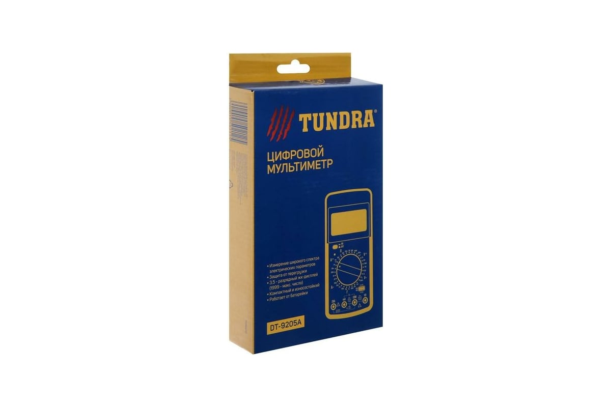 Мультиметр Тундра DT-9205А, ACV/DCV, ACA/DCA 1550212