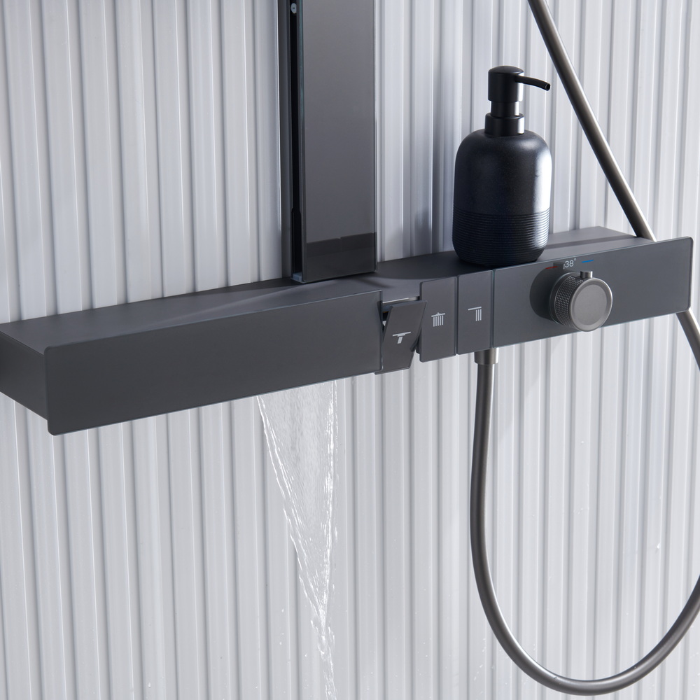 Душевая стойка Black&White Gravity GH-9005 термостат