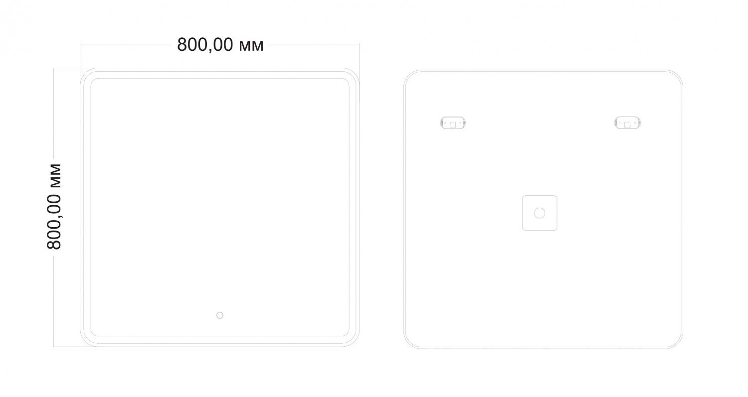 Зеркало Art&Max Vita 80x80 см, с подсветкой