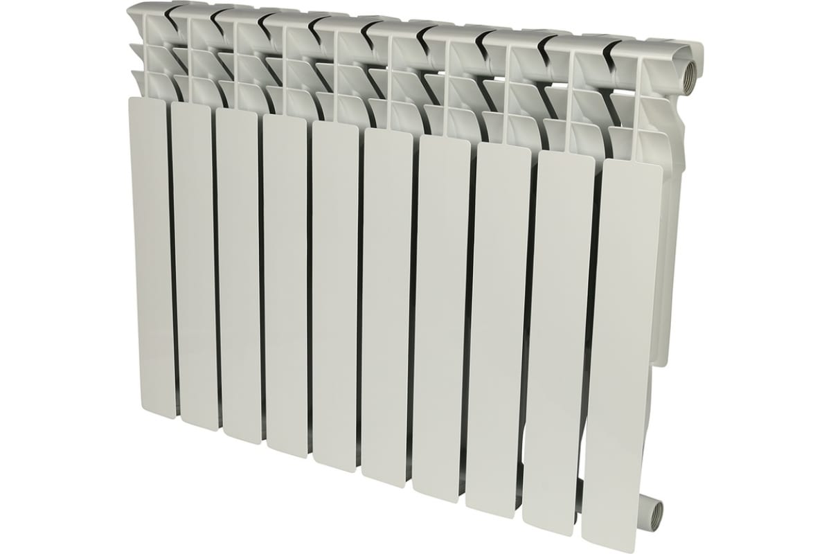 Алюминиевый радиатор Rommer Plus 500 10 секций RAL9016 89566