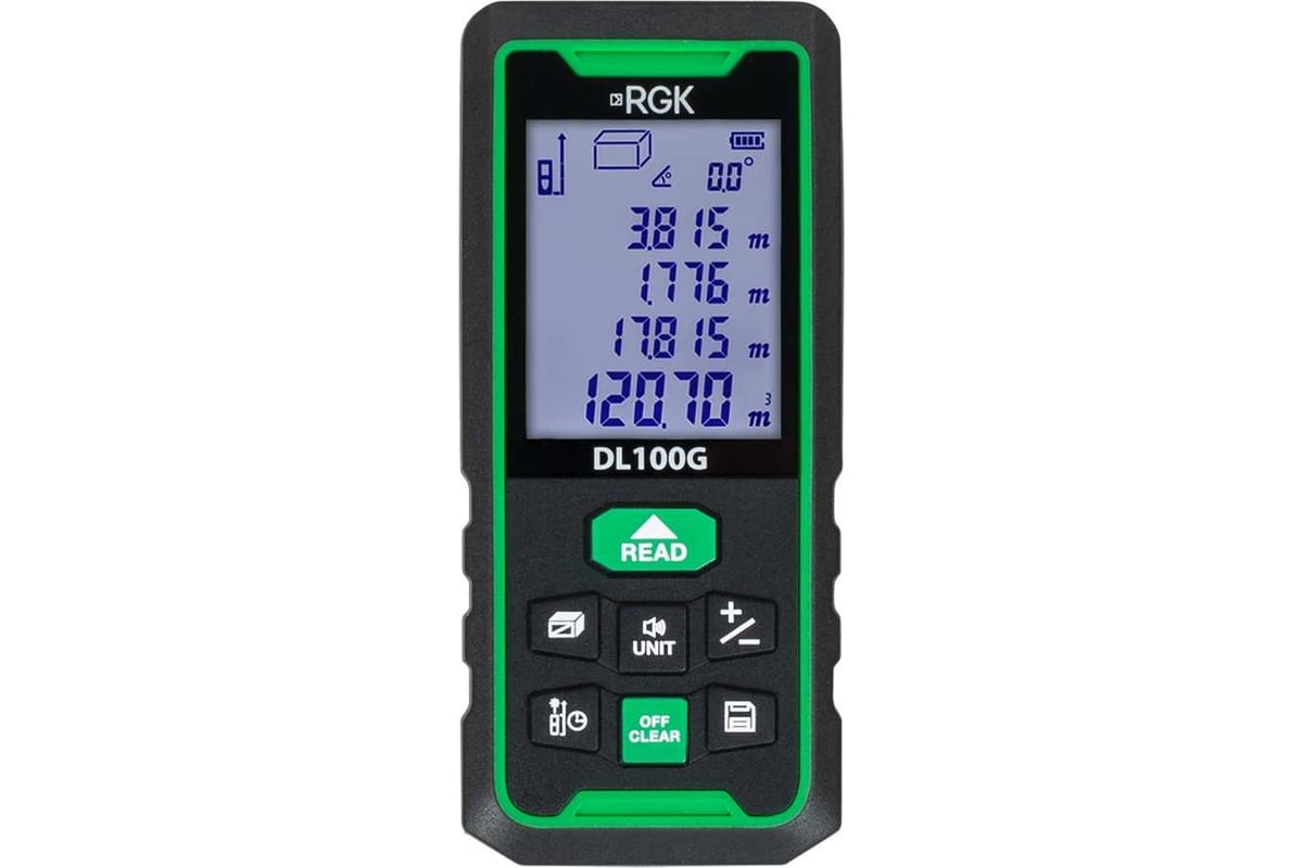 Лазерный дальномер с угломером RGK DL100G С ПОВЕРКОЙ 755740