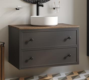 Тумба со столешницей Iddis Torr 80 см, МДФ макадамия орех