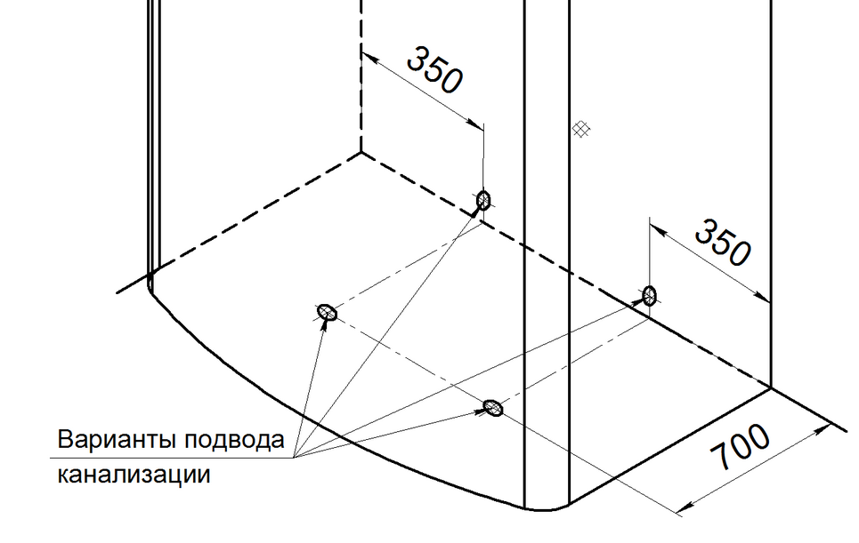 Поддон для душа Радомир Диана 1-11-0-0-0-014 139x94.5