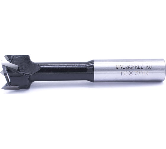 Сверло чашечное четырехзаходное по дереву FT120203R (16х70 мм; хв-к 10 мм; правое вращение) МНОГОФРЕЗ 6592